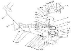 Toro 79360 - Toro 42" Snow Thrower for 300 Series Tractors (SN: 079000001 - 079999999) (1997)