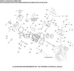 Kohler CH740-3006 - Kohler Command PRO Engine, Basic Version, 25hp, 725cc 04 CylinderHead/Breather