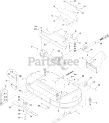 Toro 74312 (8000) - Toro 48" Z Master Zero-Turn Mower (SN: 400000000 - 402079999) Deck, Gearbox and Driveshaft Mounting Assembly