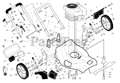 Jonsered LM 2153 CMDAE (961410222-04) - Jonsered Walk-Behind Mower (2011-11) FRAME ENGINE
