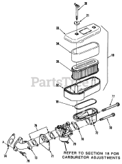 Toro B3-08B391 (108-3) - Toro Rear-Engine Riding Mower (1987) Air Filter  Carburetor