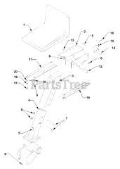 Cub Cadet 645 (590-645-100) - Cub Cadet Backhoe 8.5 ft Seat Assembly