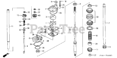 Honda BF200 A4 XA (BAEJ) - Honda Marine Engine, Made in Japan (SN: BAEJ-1200001 - BAEJ-1299999) WATER PUMP + VERTICAL SHAFT