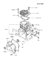 Kawasaki FA130D-BS15 - Kawasaki Engine CYLINDER/CRANKCASE
