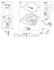 Briggs & Stratton 33R877-0030-B1 - Briggs & Stratton Vertical Engine Crankcase Cover/Sump and Lubrication Group