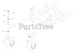 Exmark RAX691GKA524A3 - Exmark 52" Radius X-Series Zero-Turn Mower, Kawasaki FX691V (SN: 402082300 - 404314158) (2018) Caster Tire Assembly