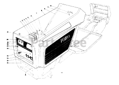 Toro 57356 (11-42) - Toro Lawn Tractor (SN: 001000001 - 001999999) (1981)