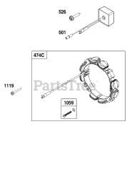 Briggs & Stratton 356447-0241-H5 - Briggs & Stratton Horizontal Engine