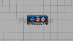 Homelite 940872003 Label, E85