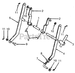 Cub Cadet 805 (136-192-100) - Cub Cadet Lawn Tractor Lift Arms &amp; Links