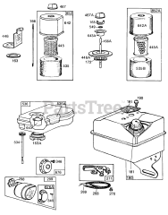 Briggs & Stratton 81232-0216-01 - Briggs & Stratton Horizontal Engine Fuel Tank, Air Cleaners