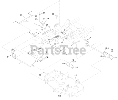 Exmark RAX691GKA524A3 - Exmark 52" Radius X-Series Zero-Turn Mower, Kawasaki FX691V (SN: 402082300 - 404314158) (2018) Deck Lift Assembly