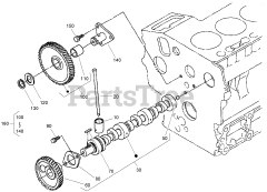 Toro 22333 (TX 525) - Toro Dingo Compact Utility Loader (SN: 270000401 - 270999999) (2007) Cam Shaft and Idle Gear Assembly