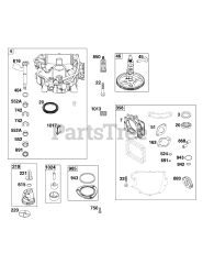 Briggs & Stratton 44N677-0041-B1 - Briggs & Stratton Vertical Engine Crankcase Cover/Sump Group