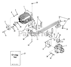 Toro 91-20KS02 (D-200) - Toro Lawn Tractor (1979) Hydrostatic Transmission, Coupling And Manifold