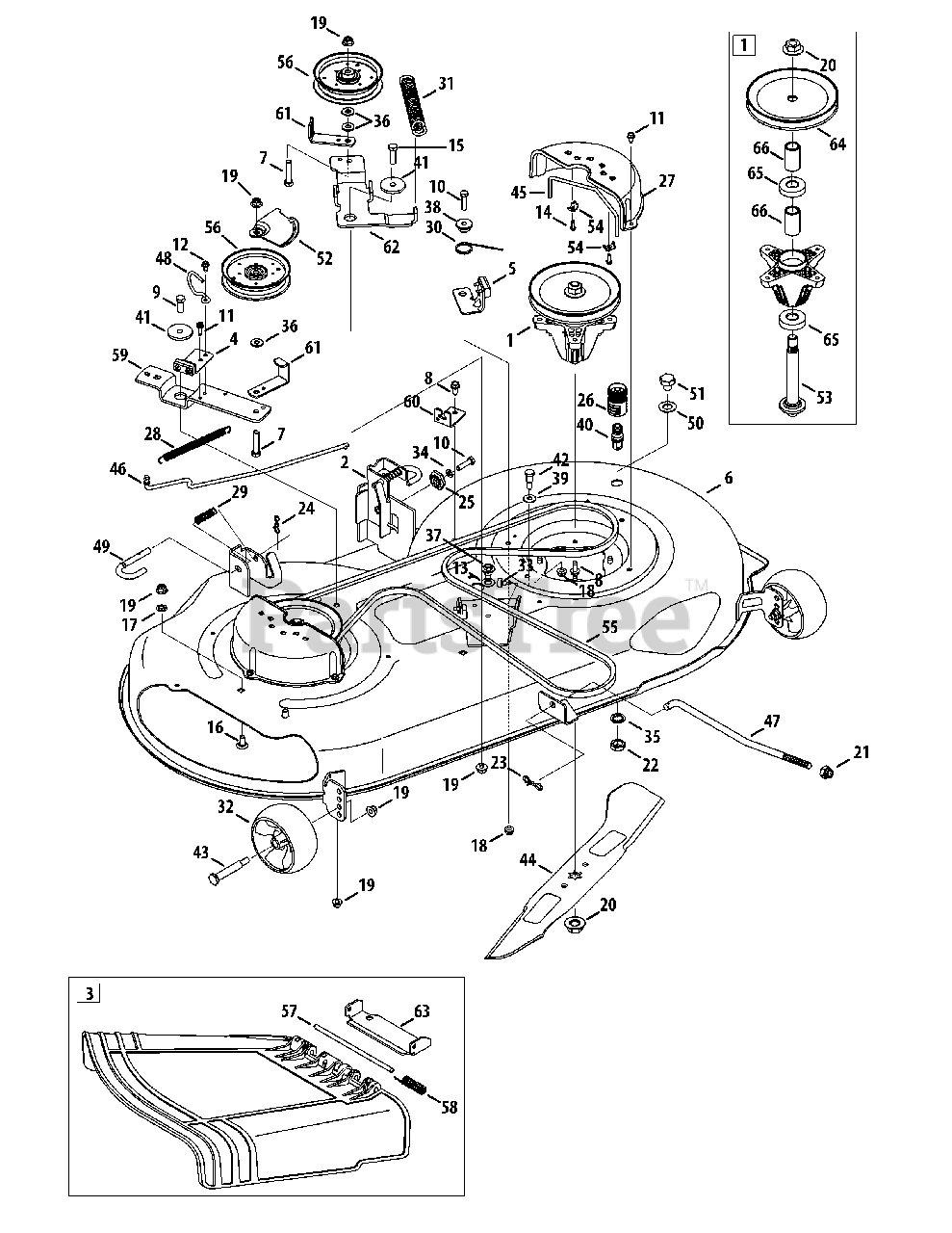 MTD 13AX795T004 MTD Gold Lawn Tractor (2012) Mower Deck 46Inch Parts