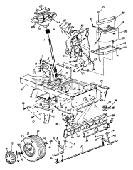 White Outdoor GT-185 (147U836H190) - White Outdoor 46" Garden Tractor (1997) Steering Mechanism &amp; Battery