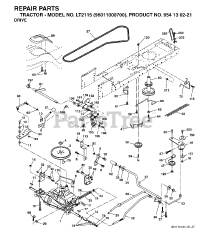 Jonsered LT 2115 (960110007-00) - Jonsered Lawn Tractor (2005-01) DRIVE