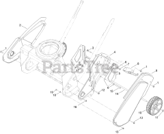 Toro 38473 (518 ZE) - Toro 18" Power Clear Snow Thrower (SN: 316000001 - 316999999) (2016) Main Frame and Wheel Assembly