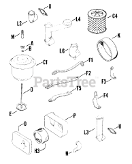 Kohler K91-2683 - Kohler K-Series Engine, Basic Version, 4hp, 3kW Air Intake (Cont.) 020100331