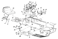 Turf Power 143Y849H019 - Turf Power Garden Tractor (1993) (Agway) Seat Assembly/Frame