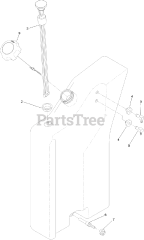 Toro 22328 HD (TX 1000) - Toro Dingo Wide Track Compact Utility Loader (SN: 414000000 - 999999999) LH Fuel Tank Assembly No. 130-1026