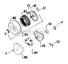 Kohler K241-46720 - Kohler K-Series Engine, Made for John Deere, 10hp, 7.5kW Air Intake 0209003739