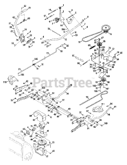 Cub Cadet 126 (19A-126-100) - Cub Cadet 42" Two Stage Snow Thrower Attachment (2009 & After) Linkage Controls &amp; Under Carriage Assembly