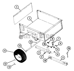 Ariens 831007 - Ariens Two Wheel Dump Trailer (SN: 000101 & Above)