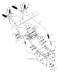 Scotts 622518x31C - Scotts 22" Snow Thrower (2001) Handle Assembly