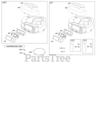 Briggs & Stratton 31D707-0601-E2 - Briggs & Stratton Vertical Engine Air Cleaner, Blower Housing, Exhaust System