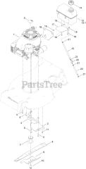 Toro 22283 - Toro 53cm Heavy-Duty Recycler Walk-Behind Mower (SN: 400000000 - 415299999) Engine and Blade Assembly