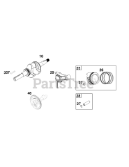 Briggs & Stratton 10R232-0019-H1 - Briggs & Stratton Horizontal Engine Crankshaft Group