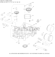 Kohler KT735-3036 - Kohler 7000 Series Engine, Made for MTD, 24hp, 17.9kW 03 Lubrication