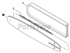 Echo PPF-225 - Echo Pole Saw (SN: E03214001001 - E03214999999) Guide Bar, Sawing Chain, Guide Bar Cover