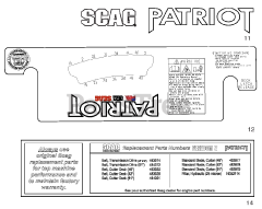 Scag SPZ61-23FX - Scag Patriot 61" Zero-Turn Mower, 23hp Kawasaki (SN: N2300000 - N2399999)