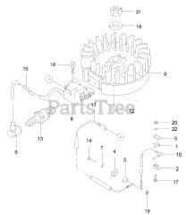 Toro 22172 - Toro Recycler Walk-Behind Mower (SN: 230000001 - 230999999) (2003) Flywheel And Ignition Assembly