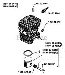 Husqvarna 40 - Husqvarna Chainsaw (1989-06) Piston/Cylinder