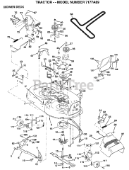 Electrolux/AYP 7177 A89 - Electrolux/AYP Lawn Tractor (1998) MOWER DECK