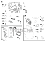 Briggs & Stratton 44U677-0021-B5 - Briggs & Stratton Vertical Engine Crankcase Cover/Sump Group