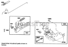 Toro 20908 BC - Toro 48cm Rear Bagging Walk-Behind Mower (SN: 049000001 - 049999999) (1994) Engine Briggs  Stratton Model 127702-0131-01 4