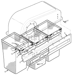 Scag GC-3B - Scag Fabric 3-Bag Grass Catcher (SN: K3300001 - K3399999) GC-3B Bag Support Components