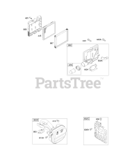 Briggs & Stratton 12A602-0100-E1 - Briggs & Stratton Vertical Engine Air Cleaner, Exhaust System