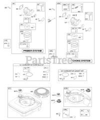 Briggs & Stratton 121K02-0116-E1 - Briggs & Stratton Vertical Engine Carburetor, Fuel Supply