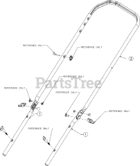 MTD 12AKD3KH095 - MTD Pro Walk-Behind Mower (2016) Handle Assembly