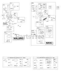 Briggs & Stratton 31Q777-0466-E1 - Briggs & Stratton Vertical Engine Carburetor - Walbro &amp; Nikki, Kit - Carburetor Overhaul - Walbro &amp; Nikki