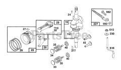 Briggs & Stratton 121802-3414-01 - Briggs & Stratton Vertical Engine Crankshaft, Piston Group