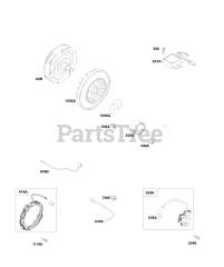Briggs & Stratton 245437-0523-B1 - Briggs & Stratton Horizontal Engine Flywheel, Alternator, Magneto Armature, Regulator