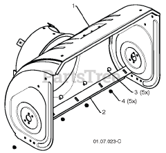 Husqvarna ST 276 EP (961910039-12) - Husqvarna 30" Snow Blower (2014-07) AUGER HOUSING &amp; IMPELLER 3