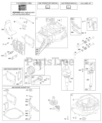 Briggs & Stratton 120K02-0362-E1 - Briggs & Stratton Vertical Engine Camshaft, Crankshaft, Cylinder, Engine Sump, Lubrication, Piston Group, Valves